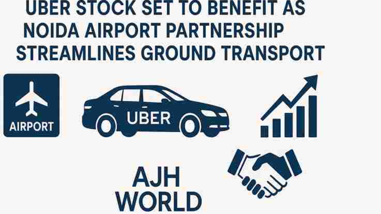 Uber Stock And Noida Airport Partnership With Airport Car And Stock Graph Icons Ajh World