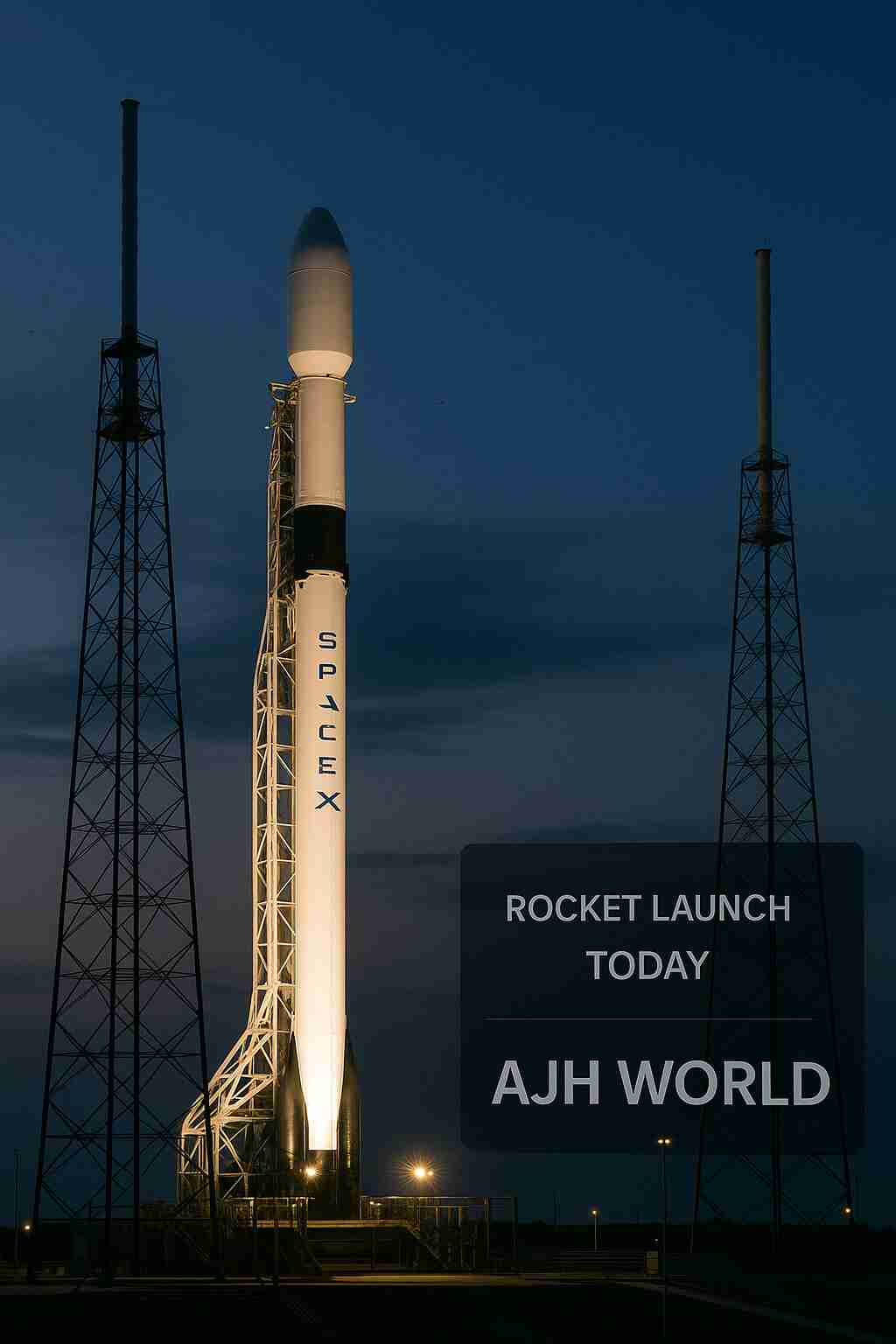 Spacex Falcon 9 Awaiting Rocket Launch Today At Cape Canaveral Florida Ajh World