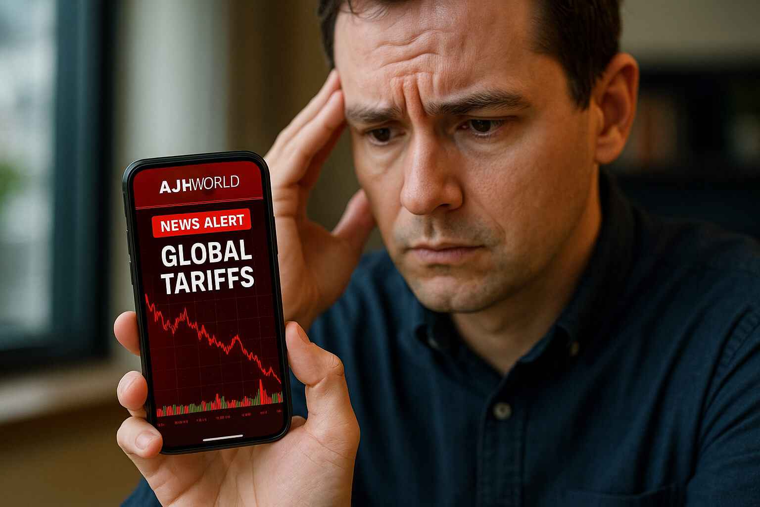 An investor considering the Trump tariff market impact 2025 on their portfolio AJH World