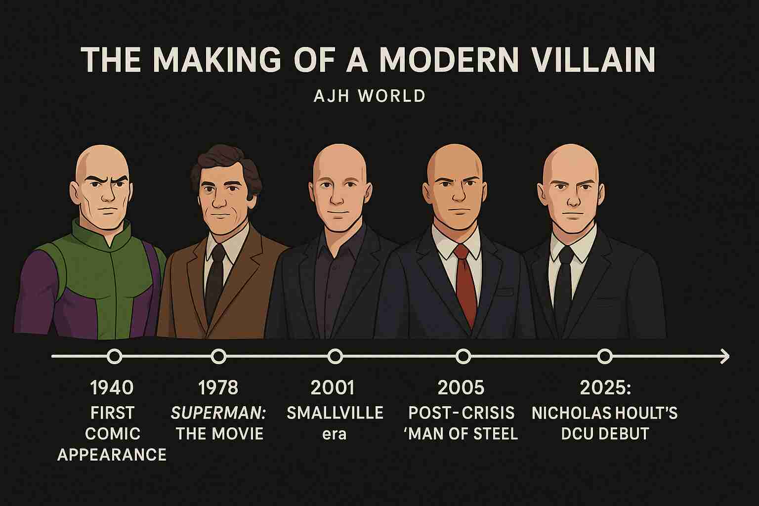 Lex Luthor, including Nicholas Hoult in the new DCU AJH World