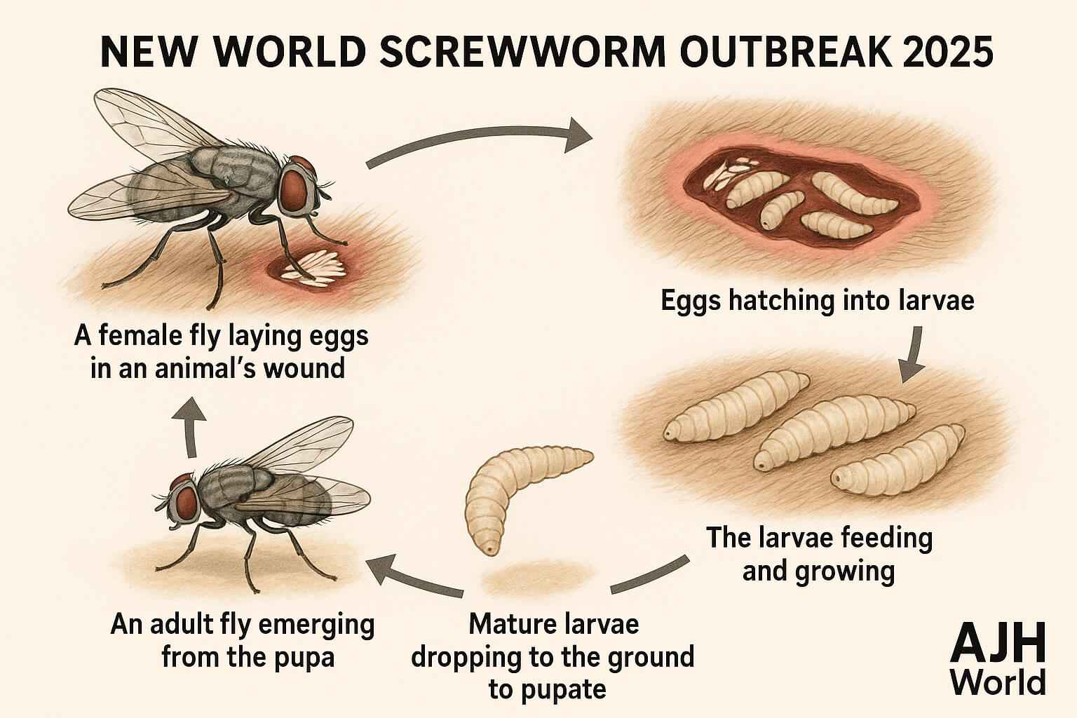 Screwworm Outbreak 2025: US Unleashes Emergency Drug in a High-Stakes Battle for America's Food Supply 1 Screwworm Parasite A Key Factor In The New World Screwworm Outbreak 2025 Threat