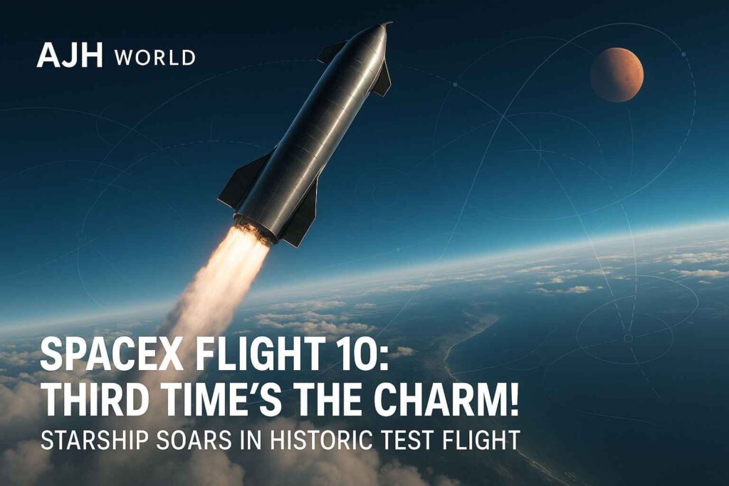 SpaceX Flight 10: Third Time’s the Charm! Starship Soars in Historic Test Flight