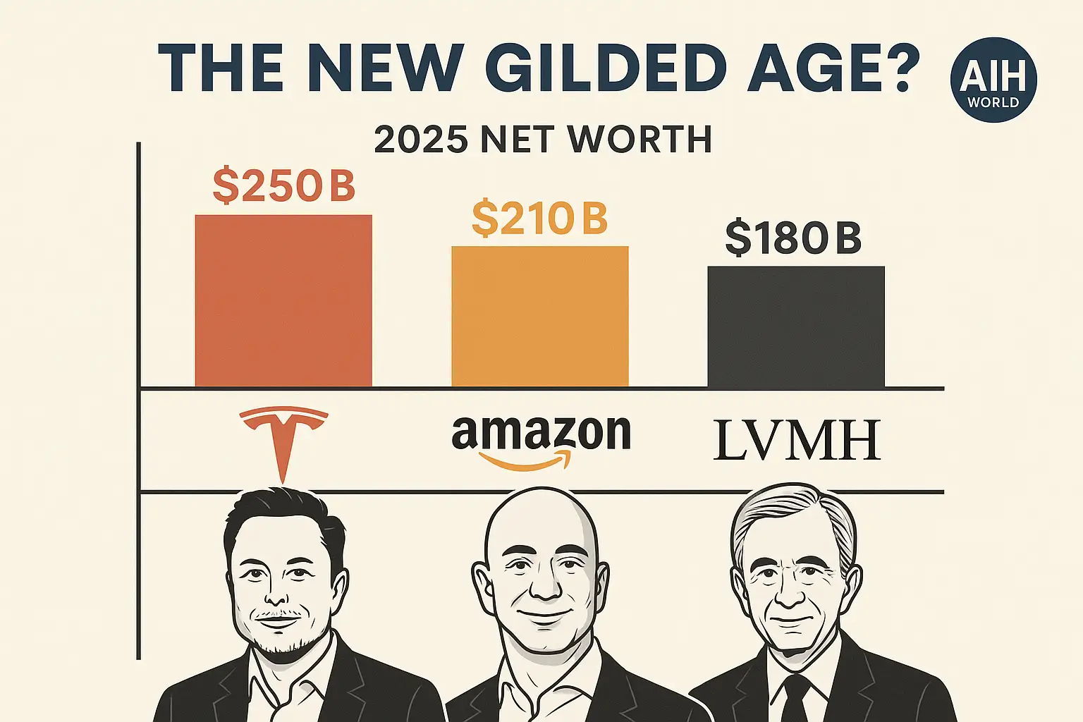 Elon Musk's net worth compared to other billionaires in Finance AJH World