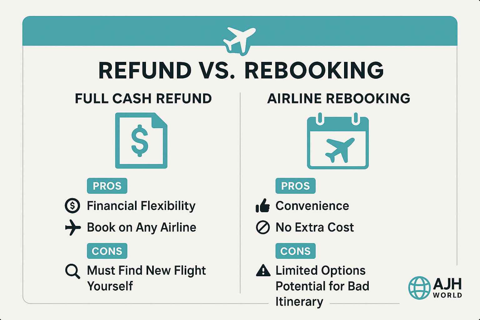 Refund vs. Rebooking when American Airlines cancels flights AJH World